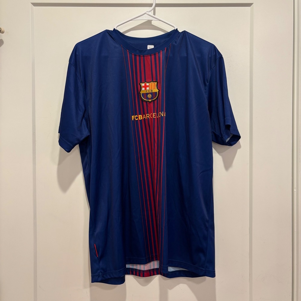FC Barcelona Messi 10 Soccer Jersey Blue Red XL Short Sleeve Unicef Shirt